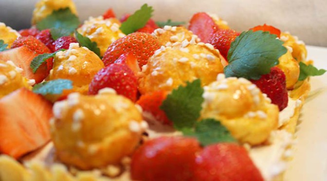 Tarte chouquettes aux fraises – nachgebacken!